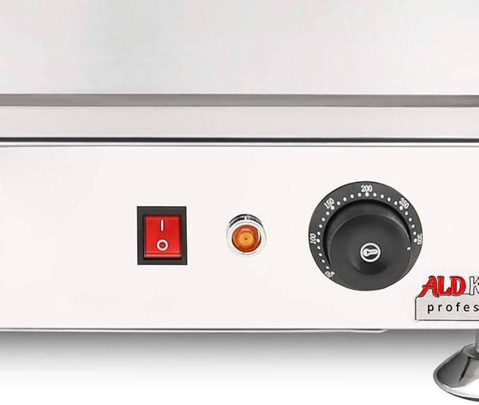 ALDKitchen Flat Top Griddle | Teppanyaki Grill with Dual Thermostat | No plug | 110V (16.00’ x 18.00’)