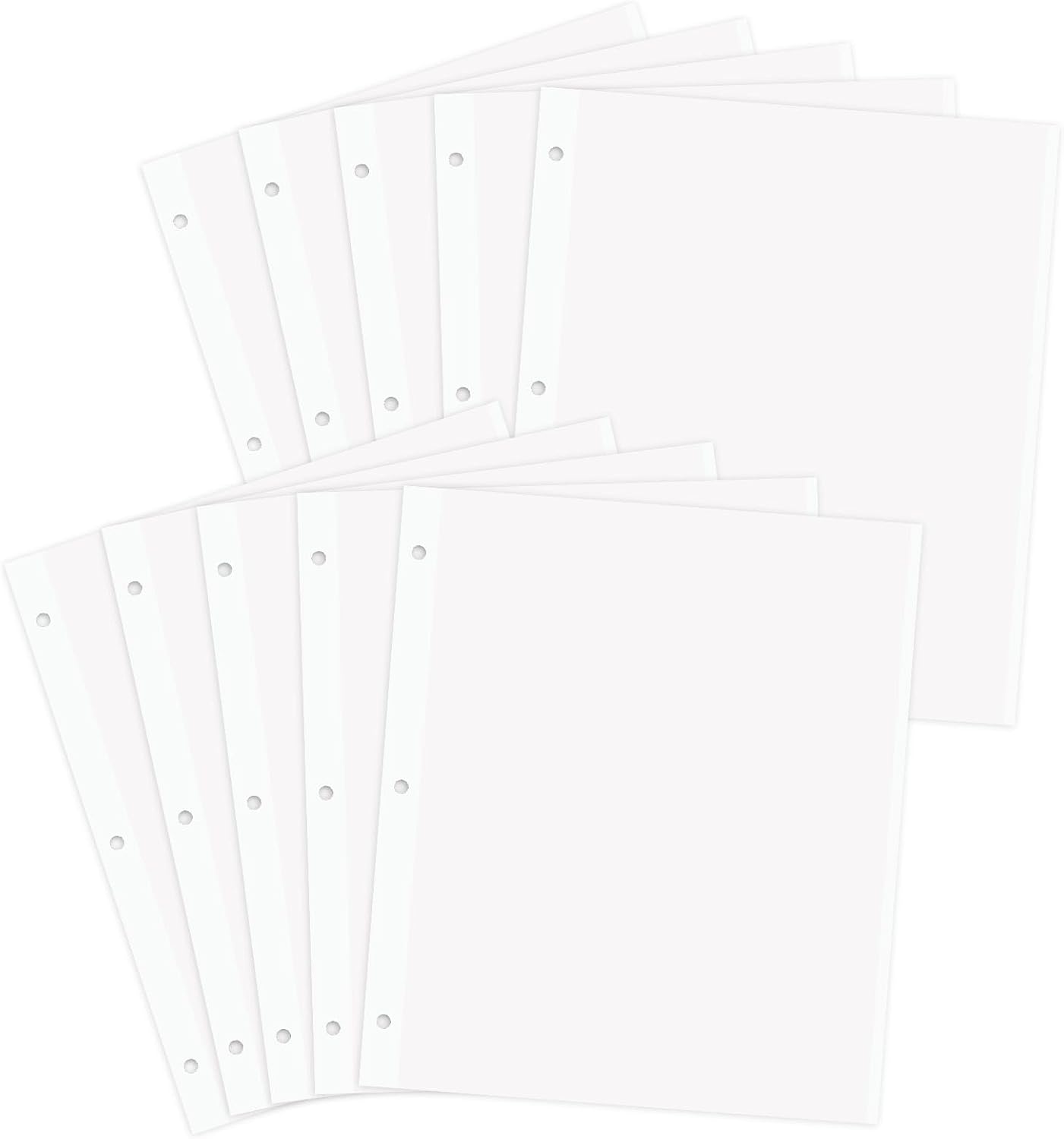 Zesthouse Photo Album Refill Pages for 3 Ring (10 Pack), 16 in Photo Albums Self Adhesive Pages Holds 8x10 5x7 4x6 2x3 Photos or Recipe Cards
