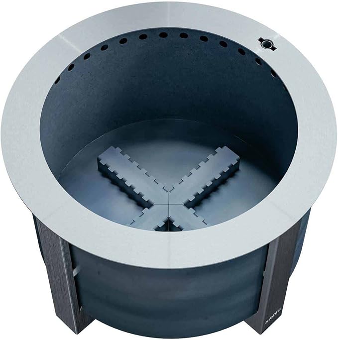 Breeo Smokeless Fire Pit (X Series 19, Corten Steel) | 22.1 inch Smokeless Fire Pit for Outside | 47 Pounds | Ideal for Families, Gifts for Dad | Compatible with Wide Range of Breeo Accessories
