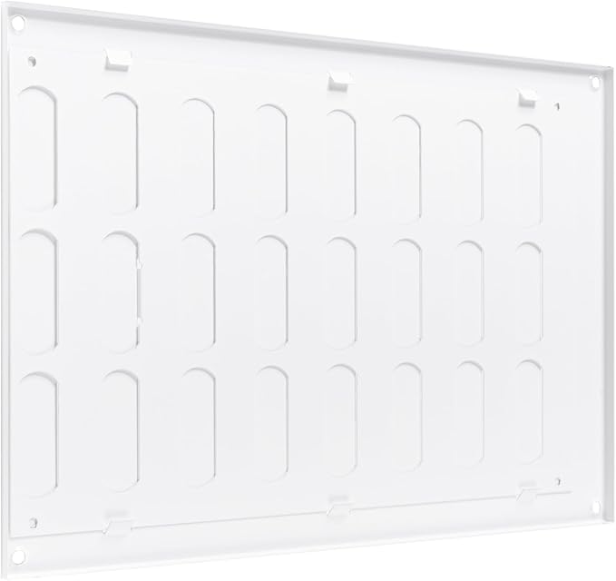 Vent Systems 12" x 8" Inch (Overall) White Metal Vent Cover - Durable Wall and Ceiling Adjustable Air Return Grille with Built-in Mesh Screen - HVAC Ventilation Duct Cover for Indoor and Outdoor Use