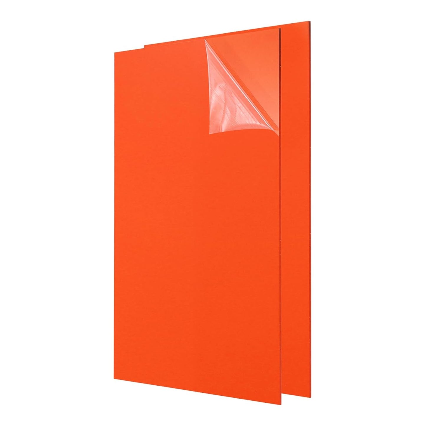 uxcell 2Pcs Acrylic Sheets 12x8 Inch Acrylic Panel 1/8 Inch-3mm Plastic Board for Picture Frames Sign Holders DIY Display Projects Craft, Orange