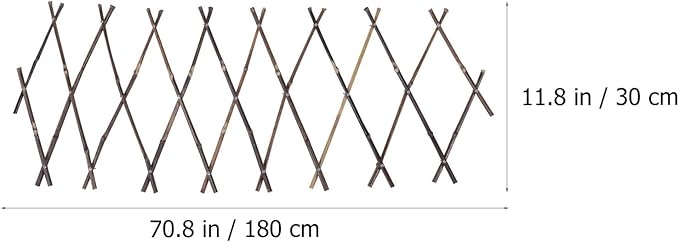 Toyvian Stretchable Garden Fence Natural Reed Decorative Partition for Outdoor Patio Landscaping Pastoral Privacy Barrier for Courtyard and Driveway