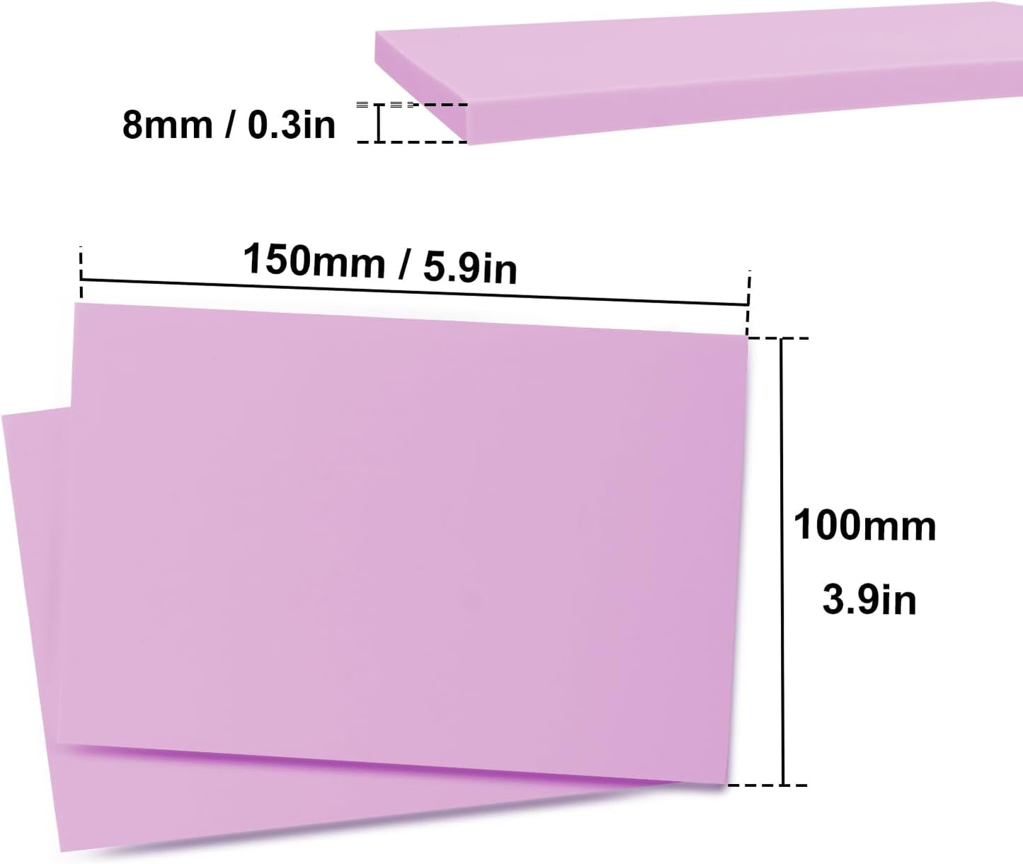 KUKLIPJIM 25 Pcs 4x6" Rubber Linoleum Stamp Carving Blocks for Printmaking, Artists, Crafts and More (Light Purple)