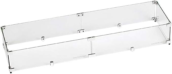 Fireglass Fire Pit Glass Wind Guard (FG-LCB-36), Linear, 41.5x11.5-Inch9