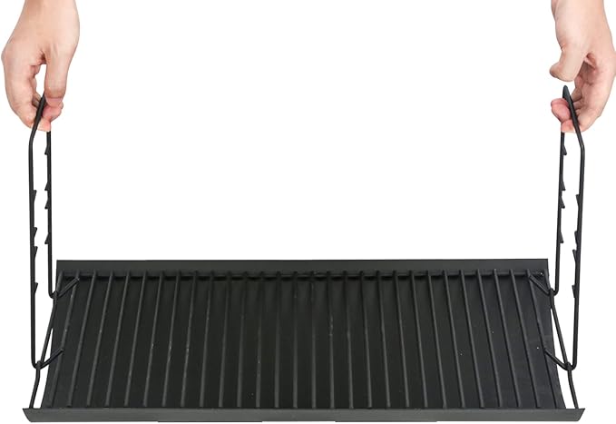 20inch Charcoal Ash Pan Replacement Parts for Char Griller 5050 5072 5650 2123 2223 2823 Grill Tray Chargriller 200157 BBQ Accessories with 2 Fire Grate Hangers
