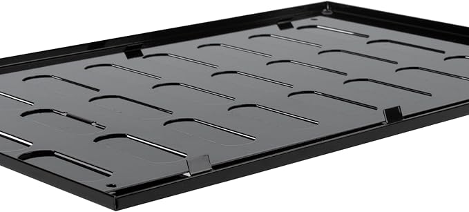 Vent Systems 12" x 8" Inch (Overall) Black Metal Vent Cover - Durable Wall and Ceiling Adjustable Air Return Grille with Built-in Mesh Screen - HVAC Ventilation Duct Cover for Indoor and Outdoor Use
