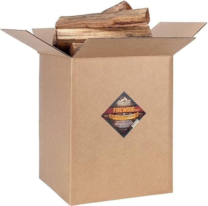 Smoak Firewood - Kiln Dried Premium Oak Firewood (Includes Firestarter) (Large (16inch Logs) 120-140lbs)