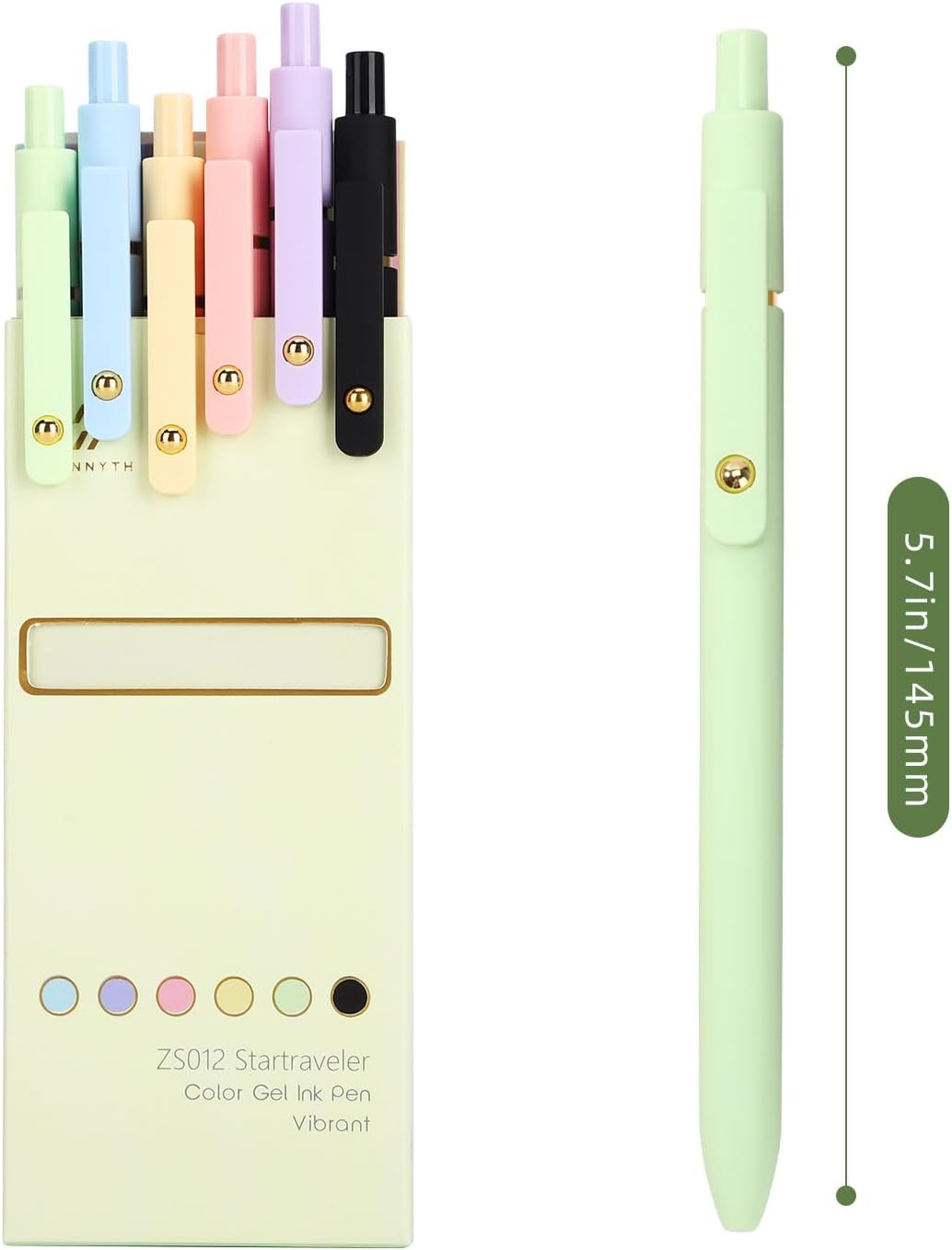 Ddaowanx Colorful Gel Pens, 0.5mm Fine Point Retractable, Cute Pens with Colored Writing and Sketching, Nursing School Essentials,School Supplies, Gifts for Nurse (24Pcs-Aesthetic Colors)