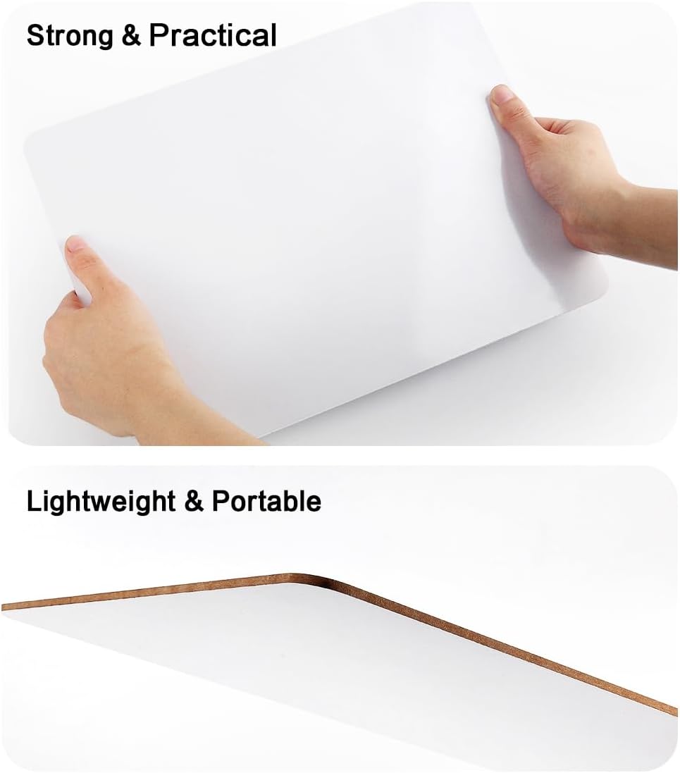 Dry Erase Lapboards, HERKKA 35 Pack Double Sided Dry Erase Lap Boards 9 x 12.5 Inch, 35 Markers, 35 Erasers, Small Dry Erase Boards for Students Classroom Teacher Supplies