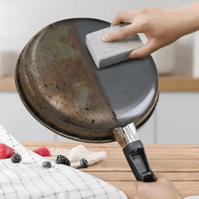 Grill Cleaning Brick & Pumice Stone for BBQ Grills, Flat Top Griddles, Stoves & Ovens | Heavy Duty Griddle Cleaner for Grease, Rust & Stubborn Residue | Pumice Stone Grill Cleaning Tools
