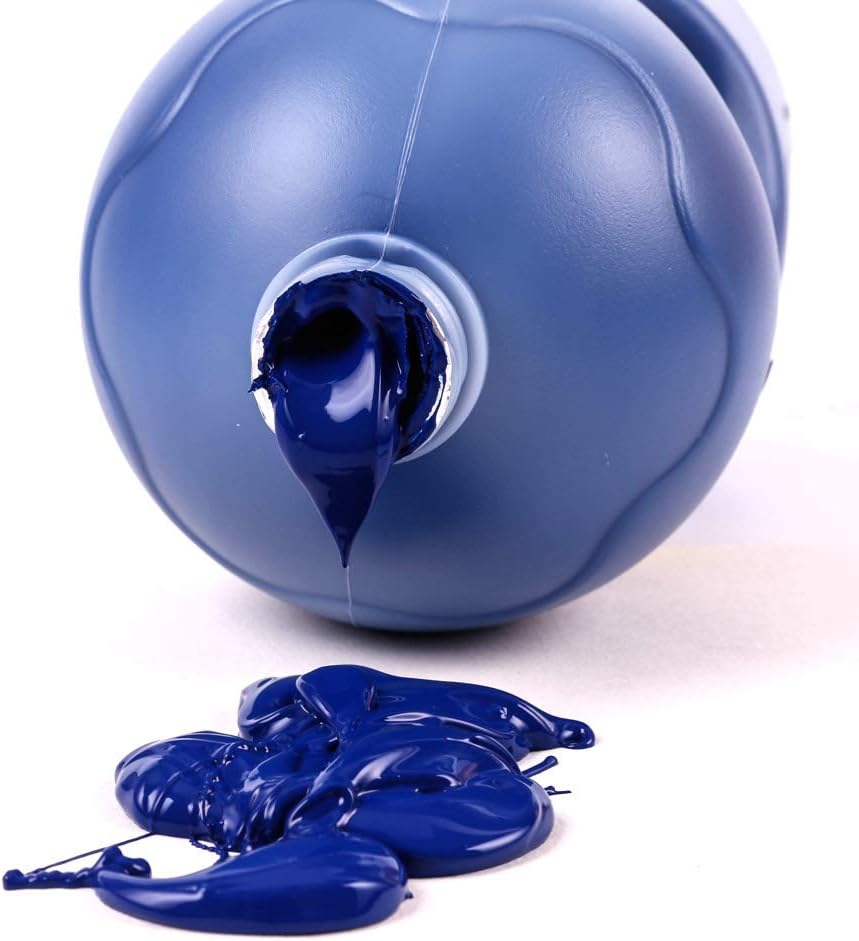 Mont Marte Discovery School Acrylic, Phthalo Blue, 1/2 Gallon (2 Liter). Ideal for Students and Artists. Excellent Coverage and Fast Drying. Pump Lid Included.