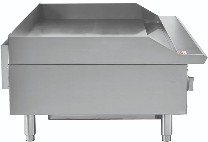 Kratos 48" Wide Commercial Countertop Griddle, Gas Hot Plate for Restaurants, Manual Controls, 4 Independent Burners, Powerful 120,000 BTU Output (29Y-006)
