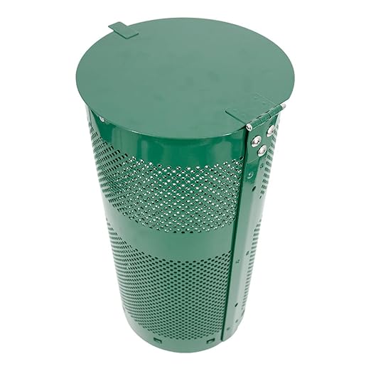 ZERO WASTE USA - The Sentry® Waste Can Gloss Green - 100% Rust-Free, Powder-Coated, Commercial-Grade Aluminum to Withstand Weather. 10-Year Warranty