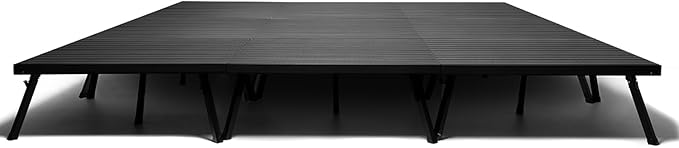 12'x12' MYSTAGE 9 Stage Platform - Portable, Folding Lightweight Aluminum Performance Deck with Adjustable Height 17"-28" - US Patented Design