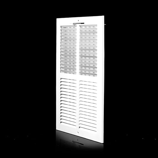 18x8 Vent Register [Duct Opening], Vent Covers for Home Ceiling, Two-Way Ventilation Register, Adjustable Solid Steel Wall Register Vent Cover (18"W x 8"H [Duct Opening])