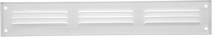 Repa Market 12x2 Inch Air Vent Cover/White Galvanized Steel Louvered Grill Cover with Mesh Screen/Wall or Ceiling Vent/Durable Flush Mount HVAC Register for Indoor and Outdoor Ventilation