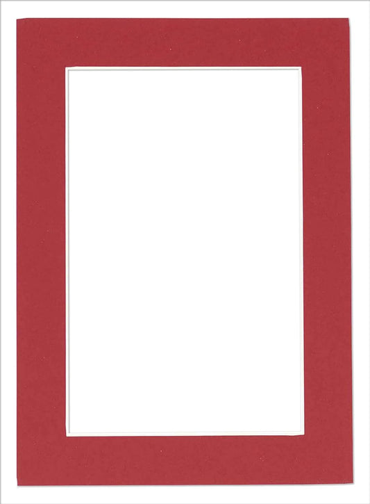 5.5x8.5 Mat for 8.5x11 Frame - Precut Mat Board Acid-Free Deep Red 5.5x8.5 Photo Matte For a 8.5x11 Picture Frame, Premium Matboard for Family Photos, Show Kits, Art, Picture Framing, Pack of 1 Mat