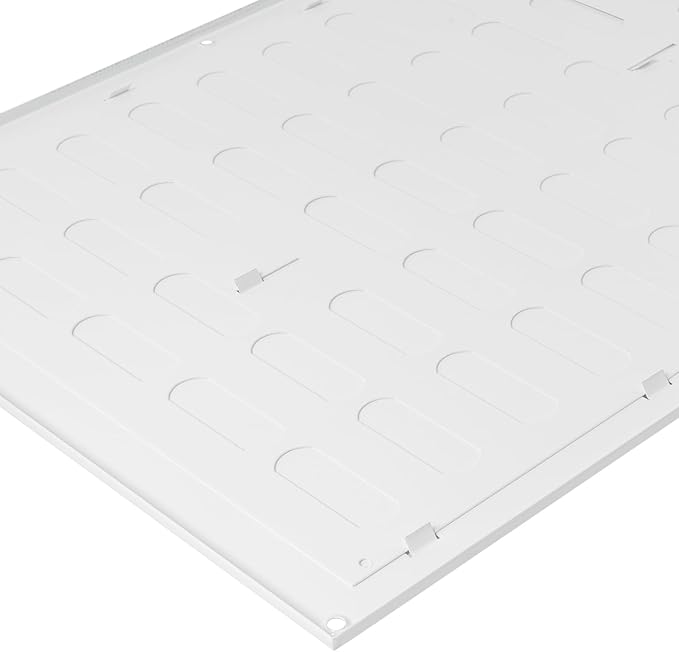 16" x 12" Inch (Outer Dimensions) White Adjustable Air Wall Vent Cover - Indoor Outdoor Metal Grille - Heating, Cooling, Ventilation for Home, Garage, Shed - Open and Close Register 15.72 x 11.81