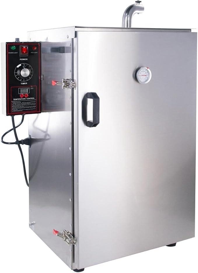 CLIVIA Electric Vertical BBQ Smoker, 5 Layers Outdoor Smoker Oven with Digital Temperature&Time Controller, Barbecue Cooking, Grilling Smoking for Fish, Sausage, Jerky, Cheese