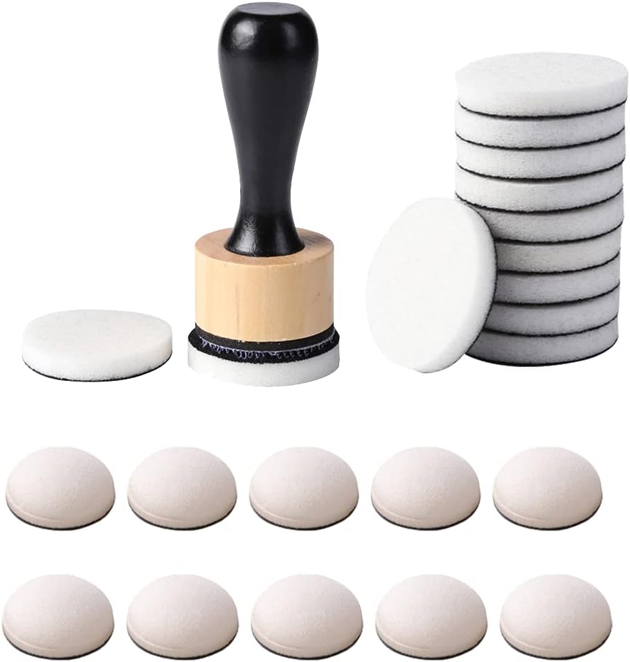 CYFUN DESIGN Mini Ink Paints Mixing Blending Tools with Foams Replacement Refill Foam Set Painting Drawing Art Supplies Handle Ink Tools Crafting Project Scrapbooking Supplies