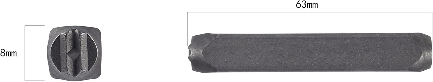 HimaPro Letter and Number Stamp Set 36pcs 40Cr Alloy Steel Metal Stamp Number & Letter Punch Set in a Wooden case (8mm 5/16 Inch)