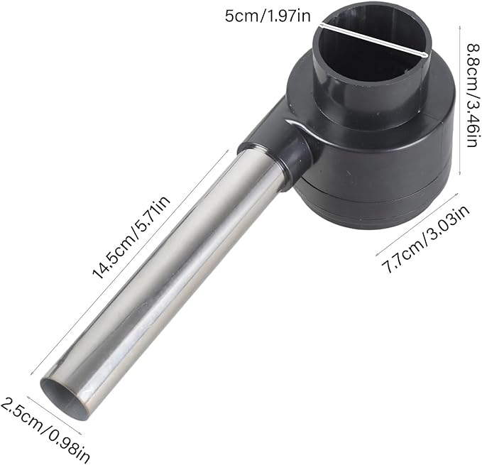 USB Electric Blower Fan 5 Speed with 14.5cm Air Duct for Cooking Starting BBQ Smoky Cooling 5V Powered 140cm Cable