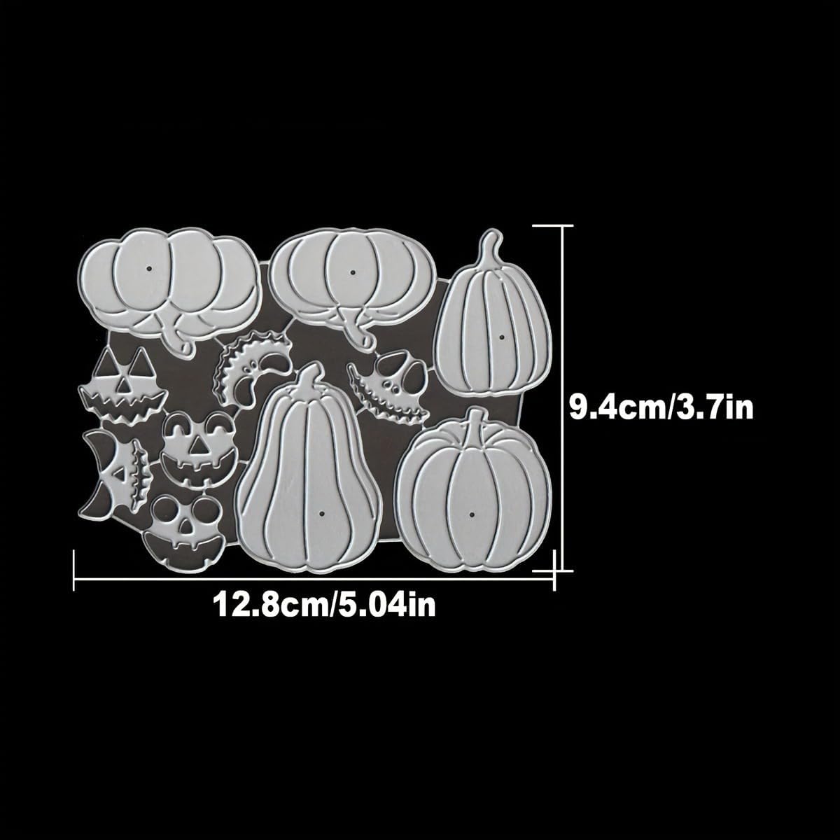 Lapoo Halloween Metal Cutting Die for Scrapbooking, 3D Backgrounds Frame New Cutting Dies DIY Album Card Making Decor Paper Metal Die Cuts Party Wedding Decorations (Ghost Face Pumpkin 5 x 3.7 in)