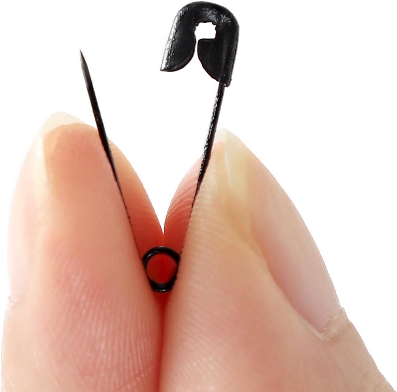 1000PCS Safety Pins, 0.75In/19mm Small Fastening Pins, Rust Resistant Nickel Plated Steel Set for Crafting, Sewing, Jewelry Making Fabric, Rimming Fastening Clip Button for Garment Hang Tag (Black)