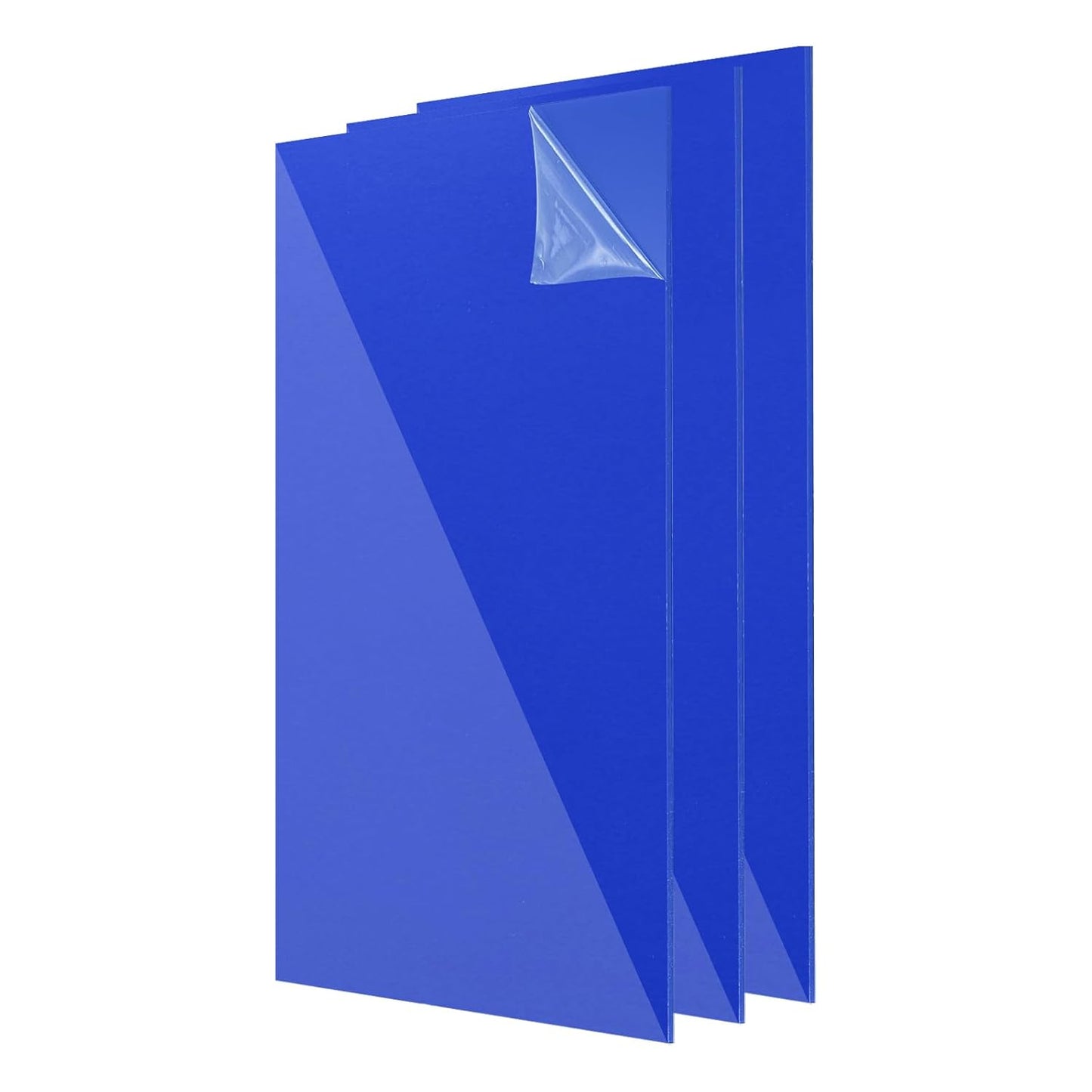 uxcell 3Pcs Acrylic Sheets 12x8 Inch Acrylic Panel 1/8 Inch-3mm Plastic Board for Picture Frames Sign Holders DIY Display Projects Craft, Clear Blue