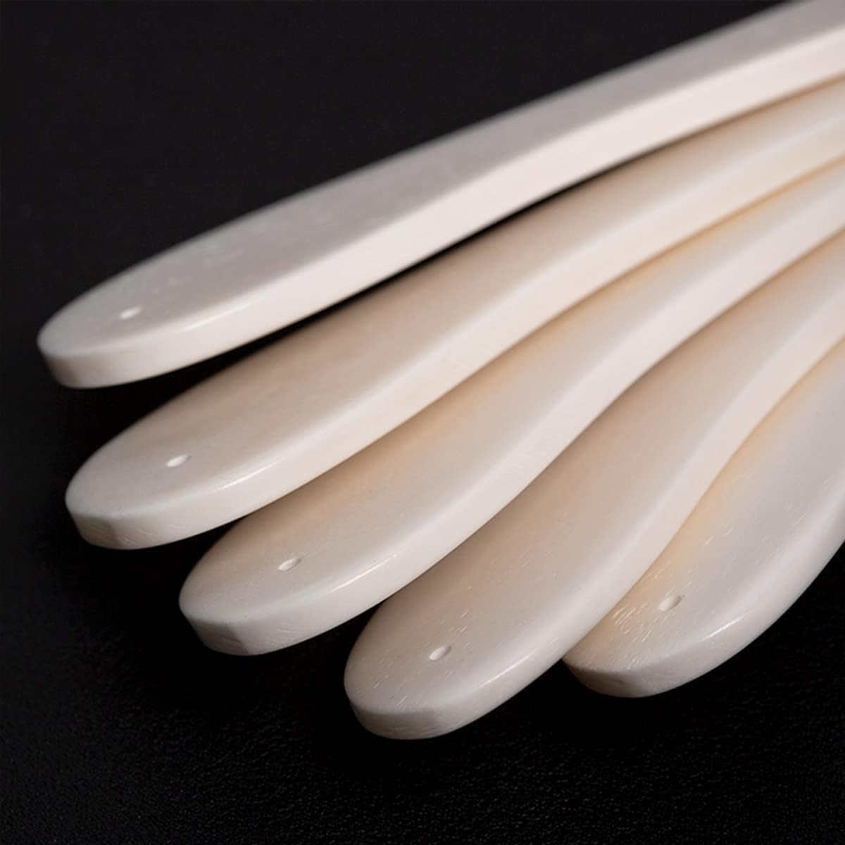 WUTA 100% Genuine Bone Folders Creaser Crafts Scoring Folding Creasing Origami Paper Creaser Crafting Tool for DIY Handmade Burnishing Bookbinding (5 Packs Arc Shape)