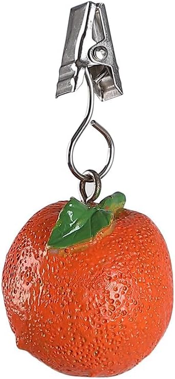 TwoFish Home Set of 4 Orange Fruits Resin Tablecloth Weights Clips Orange Fruits Handicraft Tablecloth Clips Pack of 4