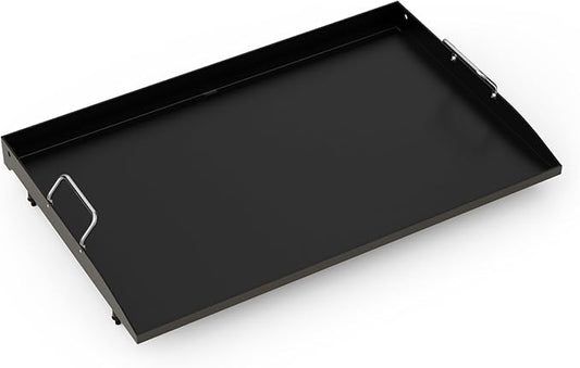 Stanbroil 28 Inch Flat Top Griddle Replacement Top for Blackstone 28" 2-Burner Gas Grill Cooking Station, Ceramic Coated Steel Griddle Top Replacement with Rear Grease System, Black