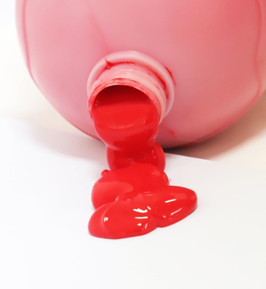 Mont Marte Discovery School Acrylic, Brilliant Red, 1/2 Gallon (2 Liter). Ideal for Students and Artists. Excellent Coverage and Fast Drying. Pump Lid Included.