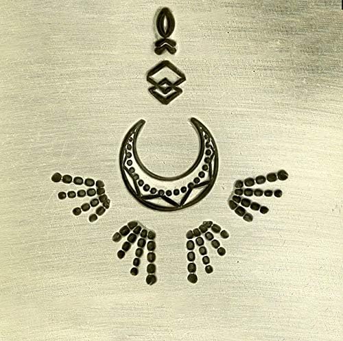 ImpressArt - Signature Geometric Mandala Metal Stamp Pack, Steel Punches for Metal Stamping (Pack of 5)