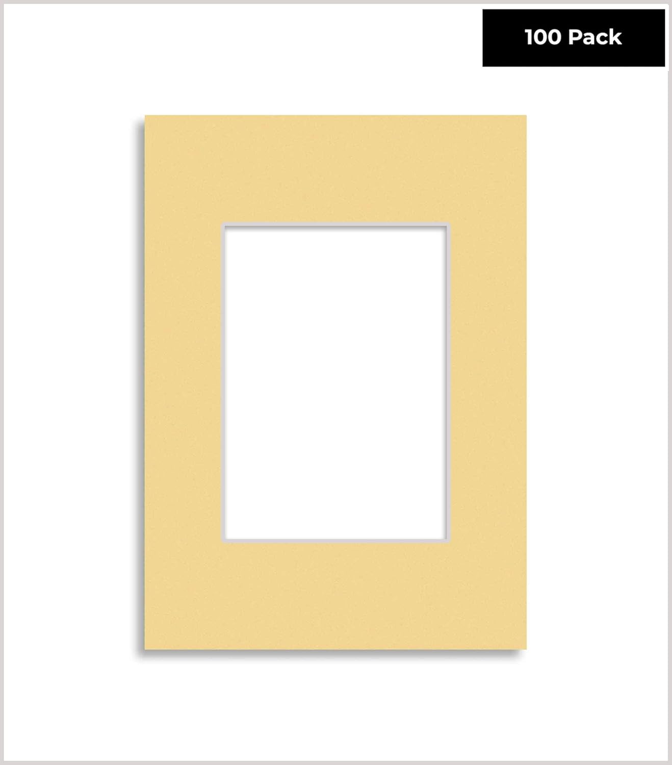 5x7 Mat for 8.5x11 Frame - Precut Mat Board Acid-Free Show Kit with Backing Board, and Clear Bags Marzipan Beige 5x7 Photo Matte For a 8.5x11 Picture Frame Matboard for Framing, Pack of 100 Mats