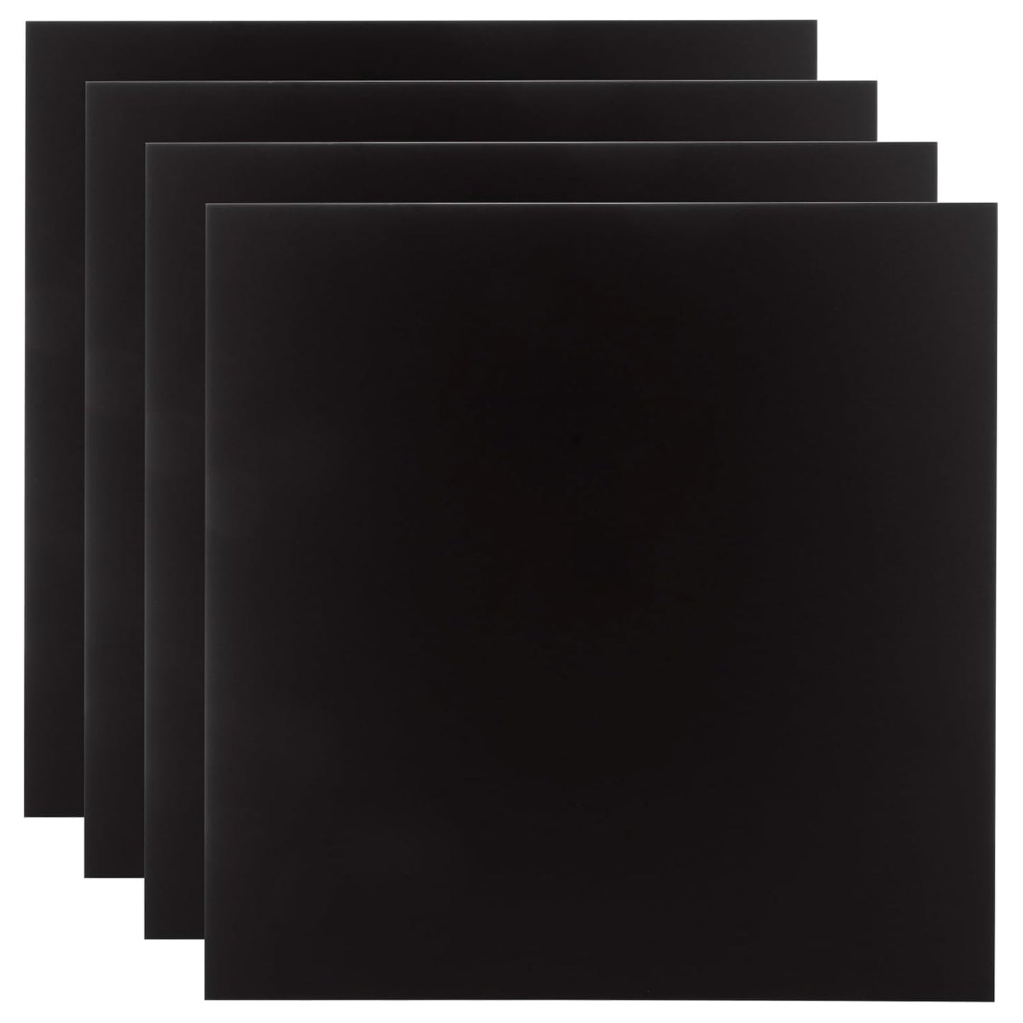 4PCS 12 x 12 x 1/32 (0.04”) Inch Anodized Aluminum Sheet, Black Aluminum Engraving Blanks, 0.8MM Thin Metal Plates for Laser Engraving, Crafting, DIY, House Decoration