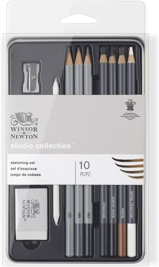 Winsor & Newton Studio Collection Artist Pencils, Sketching Pencils, Set of 10