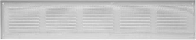 Repa Market Air Vent Cover 20x4 Inch (Outer Dimensions) White Galvanized Steel Louvered Grill Cover with Mesh Screen/Wall or Ceiling Vent/HVAC Register for Indoor and Outdoor Ventilation