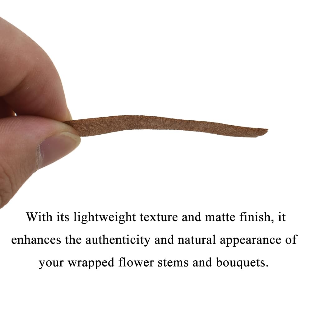 HAHIYO Brown 3Rolls 0.5Inch Wide Floral Tape - 270Feet/90Yard Total Paper Waterproof Florist Stem Wrap Tape Decorative Tape for Bouquet Stem Wrapping Corsages Flower Arranging Floral Craft