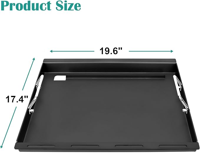 Full-Size Griddle Inserts for Weber Spirit 200 Series, Flat Top Grill Griddle for Weber GS4 Spirit I & II E-210 E-220 S-210 S-220 Gas Grill, Rectangular Griddle Replace for 7637 Grate