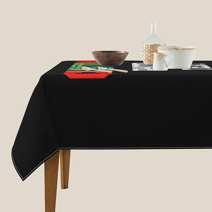 Custom Square Tablecloth, Design Your Logo Text Photo, Personalized Oil Proof Wipeable Table Cover for Restaurant, Family Party, Picnic, Wedding Anniversary Decoration, 60in