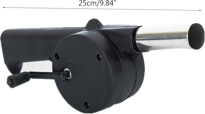 Small Manual Air Blower Hand Crank BBQ Fan Portable Barbecue Air Blower with Handle Grills Charcoal Stove