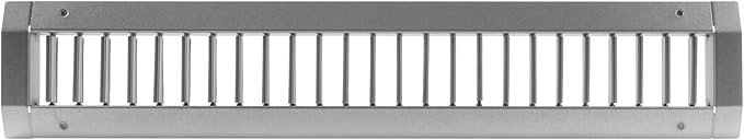 Repa Market 21" x 3" Inch Air Grille for Round Spiral Ducts - Adjustable Single Louvre Blade - Galvanized Ventilation Cover - Side Fit Round Surface Canal Ducting from 7" to 15.75" Inches