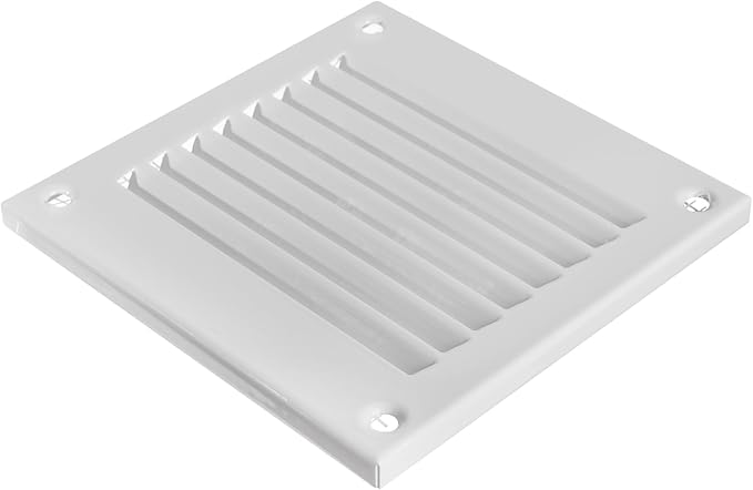 Vent Systems 4'' x 4'' Inch (Overall Dimensions) - White - Air Vent Cover Metal Air Return Grill with Built in Pest Guard Screen HVAC Vent Duct Cover for Home Improvement