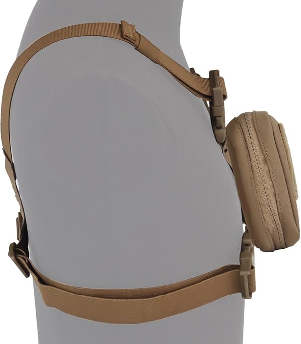 FoldPanel Tactical Chest Vest Pouch Set, Chest Rig Phone Mount as 4.7-6.7" Phone Plate Carrier Accessory with Pouch Cover