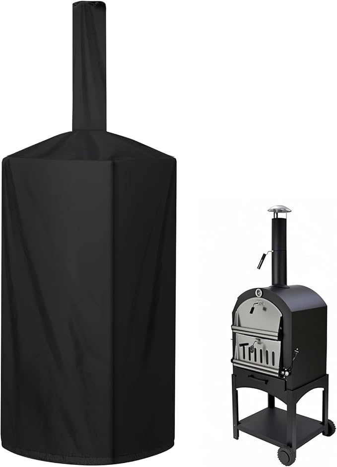 Pizza Oven Cover, Outdoor Pizza Oven Cover Dustproof, Weatherproof, Uv Resistant Adjustable Drawstring And Elastic Band Suitable For Wood Fired Pizza Oven BBQ Smoker Grill