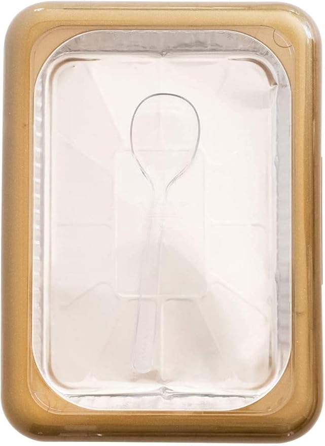 Fancy Panz - Gold Glitter 9x13x2" Aluminum Foil Pan Carrier with Lid - Elevated Food Serving Tray - Portable Casserole Carrier with Lid - Made in the USA Hosting Essentials
