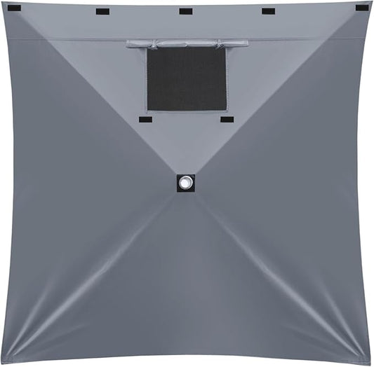 MASTERCANOPY Wind Screen Side Panel with Window for 10x10 Escape Screen Shelter Canopy Tent - Weatherproof, UV Resistant Sun Shade Attachment Accessory (Coffee Brown, 1 Pack)