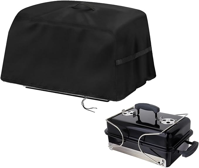 Grill Cover Fit for Weber Go-Anywhere Charcoal Grill,Waterproof Portable Charcoal Grill Cover,Outdoor Small BBQ Smoker Grill Cover (12" D x 20" W x 15" H)