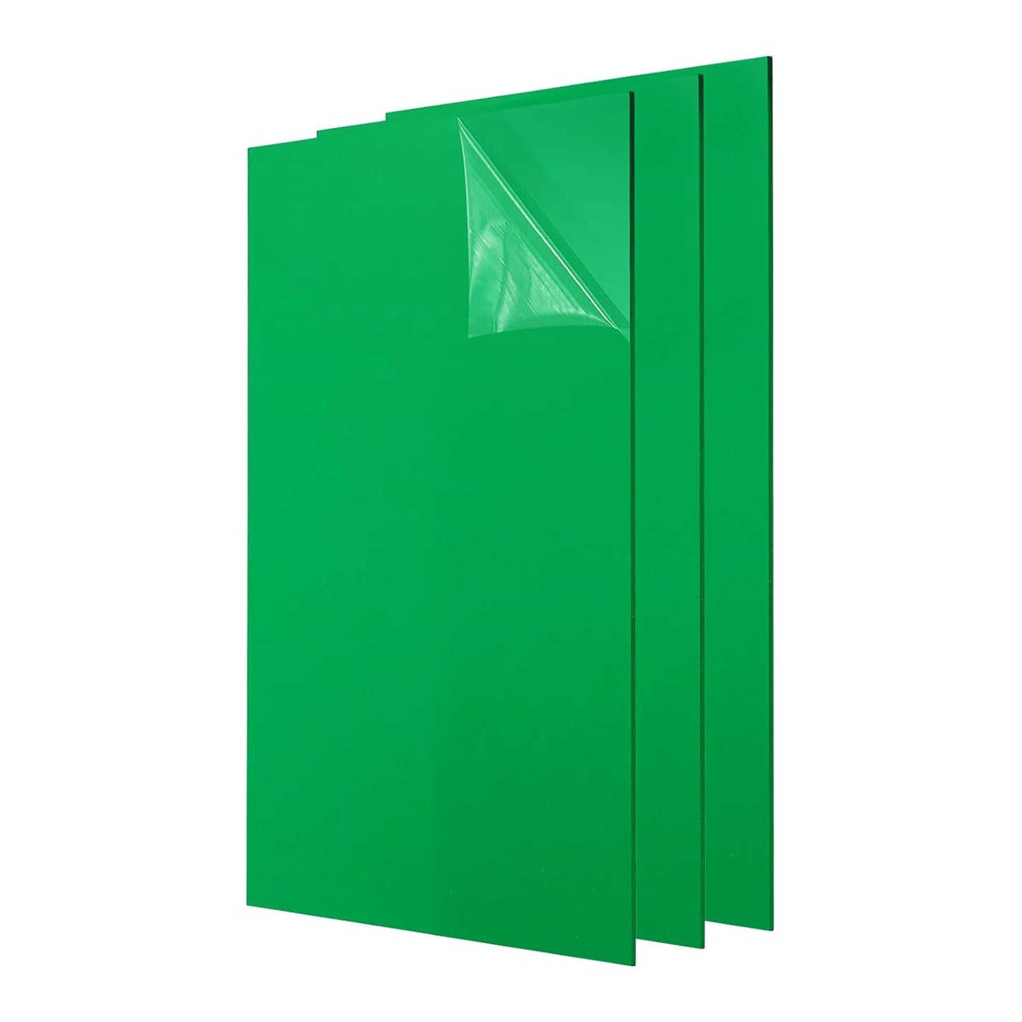 uxcell 3Pcs Acrylic Sheets 12x8 Inch Acrylic Panel 1/8 Inch-3mm Plastic Board for Picture Frames Sign Holders DIY Display Projects Craft, Green